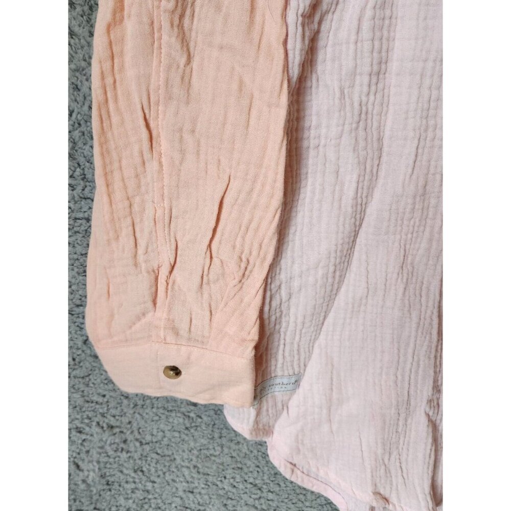 x2 NWT Simply Southern L/S Pastel Colorblock Gauze Button Down Tops Size M/L - Picture 16 of 16